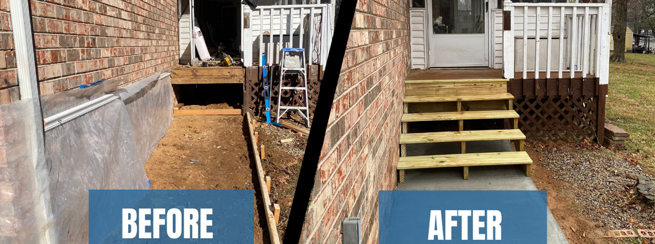 Home Maintenance before and after photo